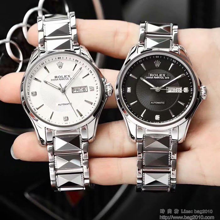 ROLEX勞力士 最新款式 勞力士日記系列 簡約版 原裝進口8205機械機芯 鎢鋼間精鋼錶帶 透視底蓋 男士腕表  wssb5043